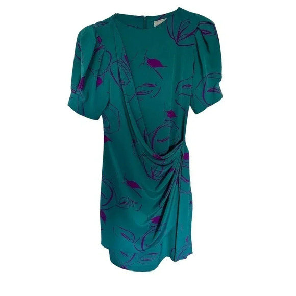 Rothschild Women's Green vintage Wrap Mini Dress Size Large - Picture 1 of 7
